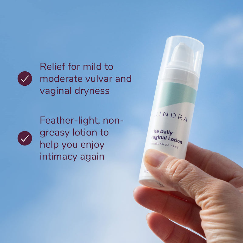 [Australia] - Kindra Daily Vaginal Lotion - Intimate Moisturizer - Perimenopause & Menopause Support for Intimate Dryness - Natural Menopause Supplement 