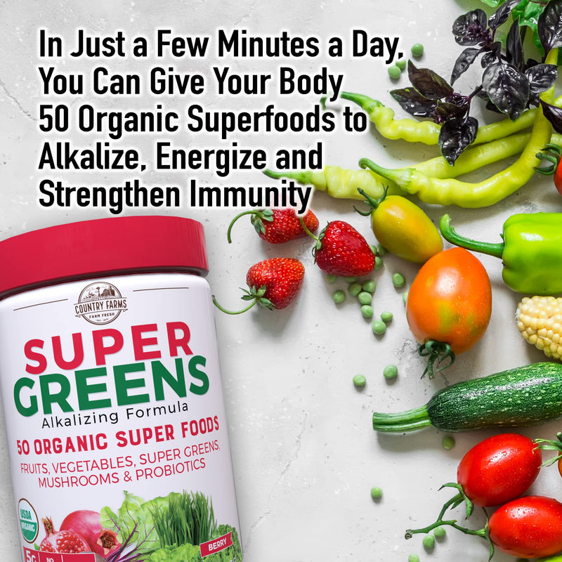 [Australia] - Country Farms Super Green Drink, Berry Flavor, 10.6 Ounce 
