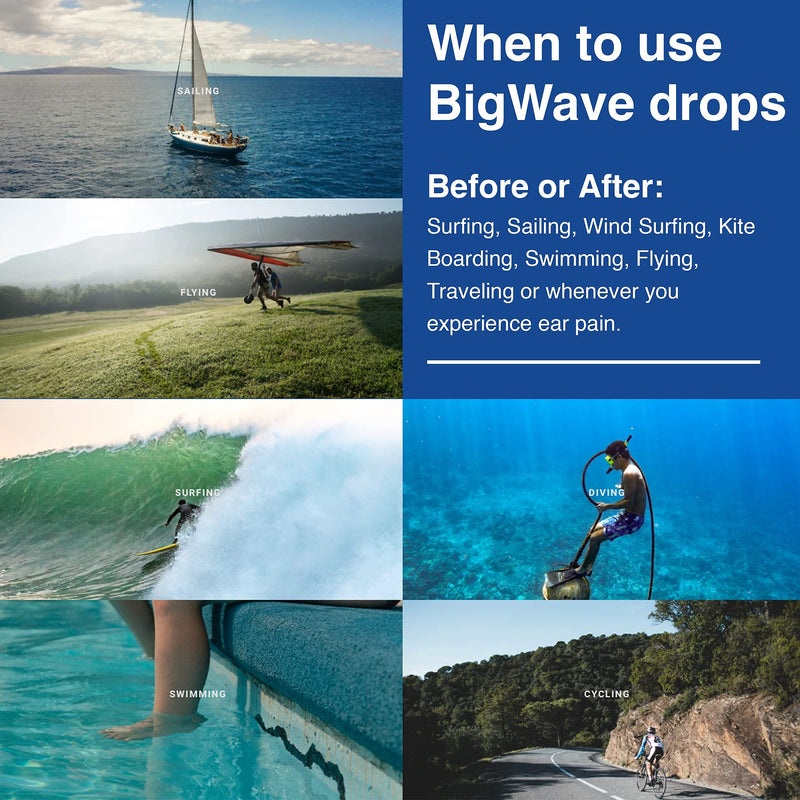 [Australia] - BigWave Drops - Ear Drops Formulated to Treat Swimmer's Ear - Surfer's Ear - Ear Infections - Made to Heal, Dry, & Soothe to Reduce Ear Pain - Designed to Improve Earwax Removal & Reduce Inflammation 