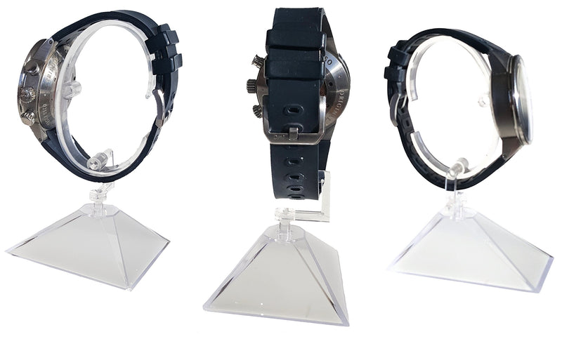 [Australia] - 10-Pack Single Clear Acrylic Watch Display Stand Holder  Plastic Watch Holder with Stand (3.5" H / 4.5"H) 10 