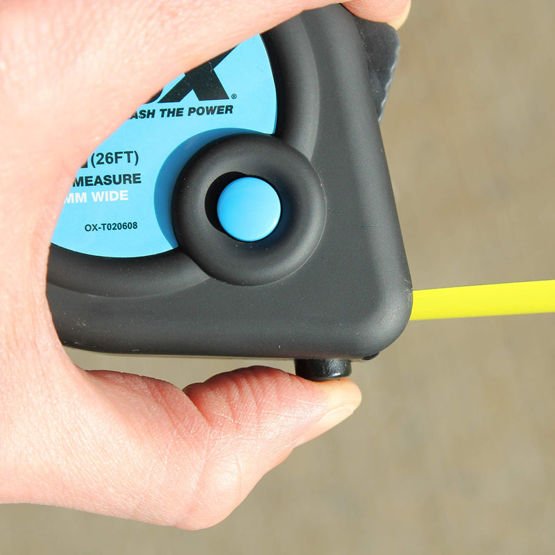 [Australia] - OX OX-T029103 Measuring Tape - Trade Series Metric Tape - Heavy Duty Nylon Coated Measurement Tape - Black/Blue - 3 m 3m Metric Only 