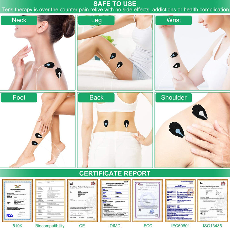 [Australia] - Belifu Dual Channel Tens Unit Electro Muscle Stimulator, Fully Isolated with Independent 24 Modes, Rechargeable Pulse Massager with Electrodes Pads for Neck Back Arms Chronic Pain Relief Body Building 