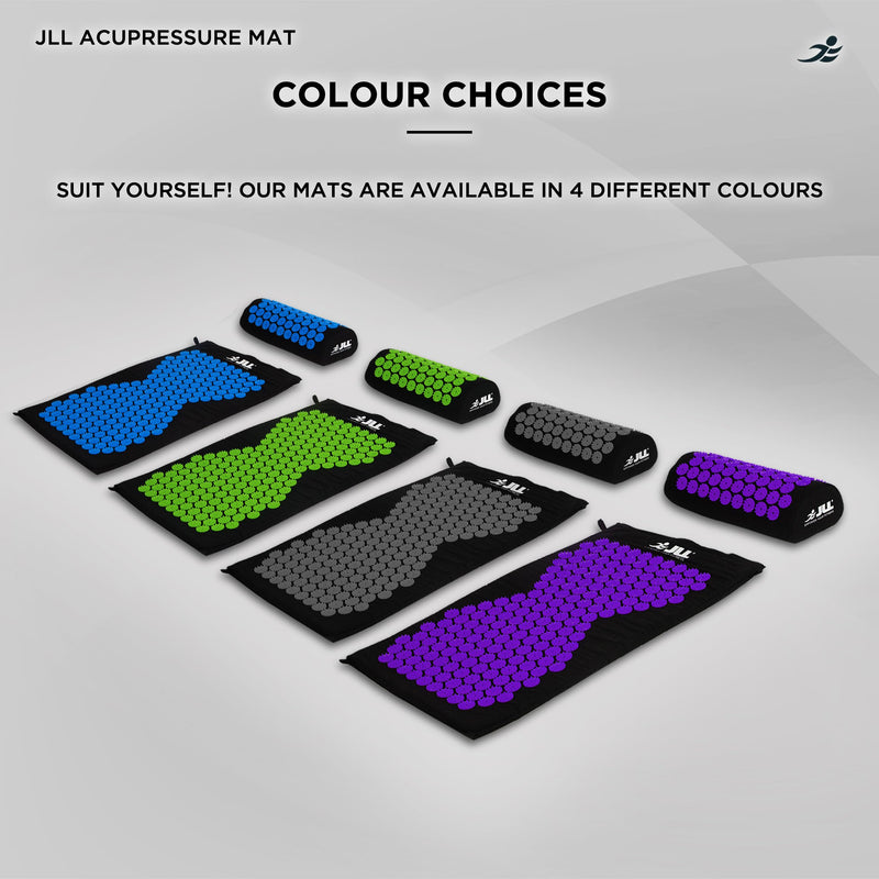 [Australia] - JLL� Acupressure Mat Set - Acupuncture Mat and Acupuncture Pillow for Relaxation and Pain Relief - Massage Mat, Acupressure Cushion, Washable Cover and Travel Bag (Purple) Purple 