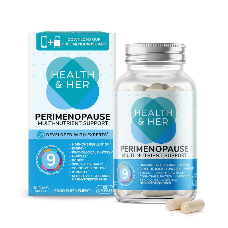 [Australia] - Health & Her Perimenopause Tablets for Women - Day & Night Bundle - Supplements to Support Wellbeing During Perimenopause - Vegan - 1 Month Supply (Bundle) 