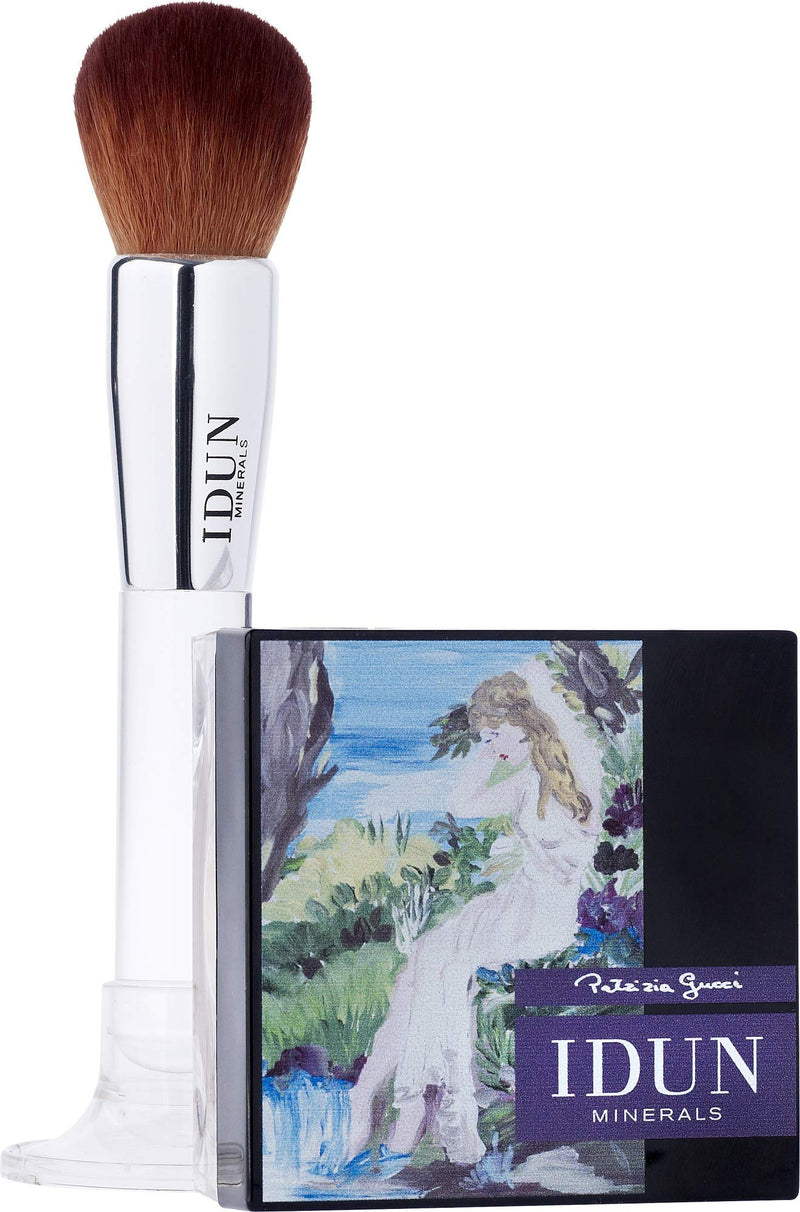 [Australia] - IDUN Minerals Kabuki Face Brush - Blend & Buff Powder Foundation For A Smooth & Flawless Finish - Premium Quality Synthetic Taklon Bristles - 100% Vegan, Hypoallergenic, Cruelty Free - No Shedding 