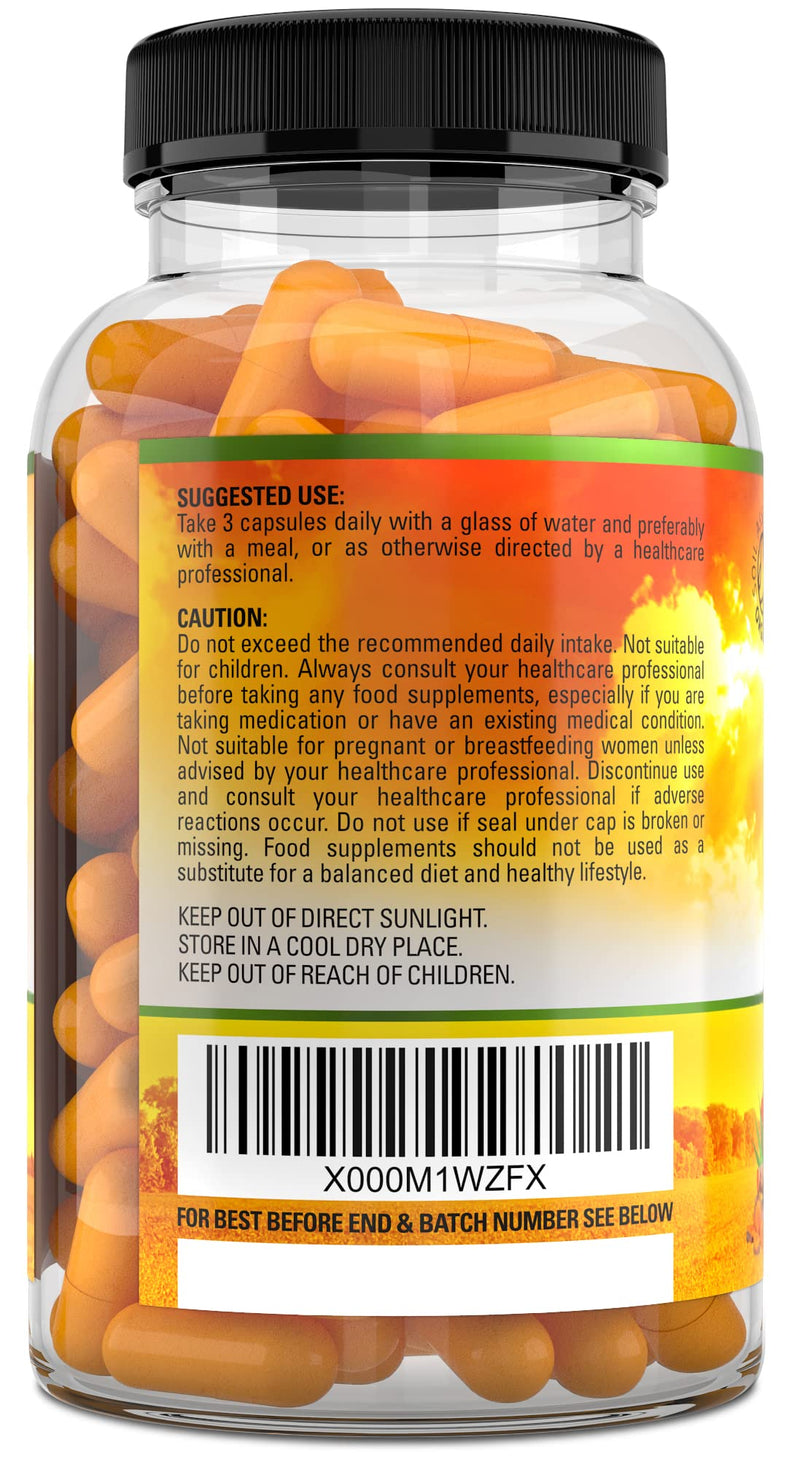 [Australia] - Organic Turmeric Curcumin 2130mg per Serving with Ginger and Black Pepper - 180 Vegan Capsules - High Strength Supplement 