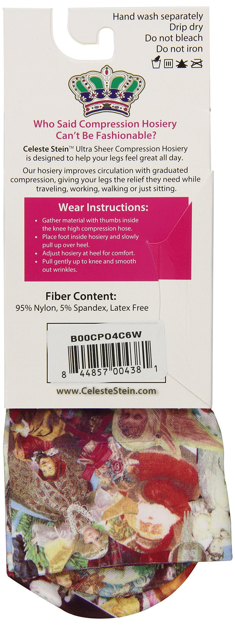 [Australia] - Celeste Stein Therapeutic Compression Socks, Dickins Christmas, 8-15 mmhg, 1-Pair 