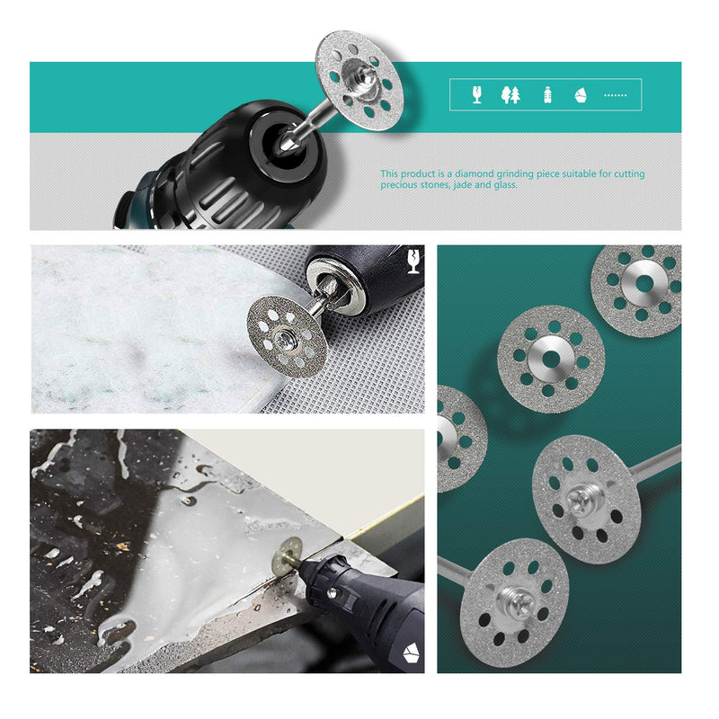 [Australia] - Cutting Wheel Set 36pcs for Rotary Tool, HSS Circular Saw Blades 6pcs, Resin Cutting Discs 20pcs, 545 Diamond Cutting Wheels 10psc with 2 Screwdrivers 