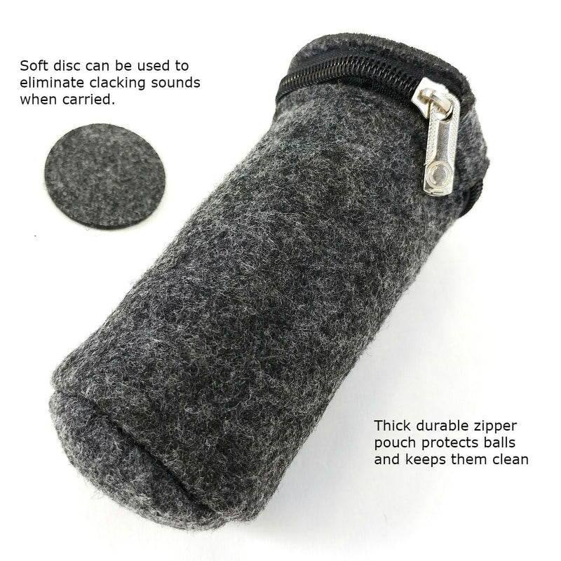 [Australia] - Top Chi 1 lb. 1.5 Inch Solid Stainless Steel Baoding Balls with Carry Pouch. Non-Chiming Chinese Health Balls for Hand Therapy, Exercise, and Stress Relief 