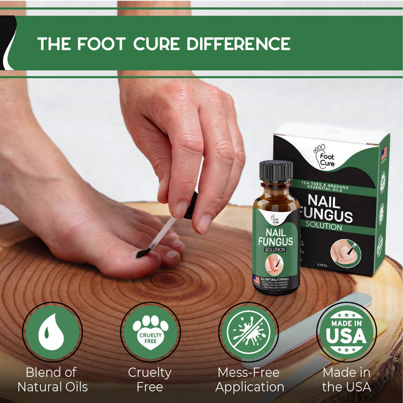 [Australia] - Foot Cure Extra Strong Nail & Toe Fungus Treatment - Made In USA, Best Nail Repair Set, Fungi Fingernail & Toenail Solution, Fix & Renew Damage Fungal Nail, Broken, Cracked & Discolored Nails, 2 Pack 