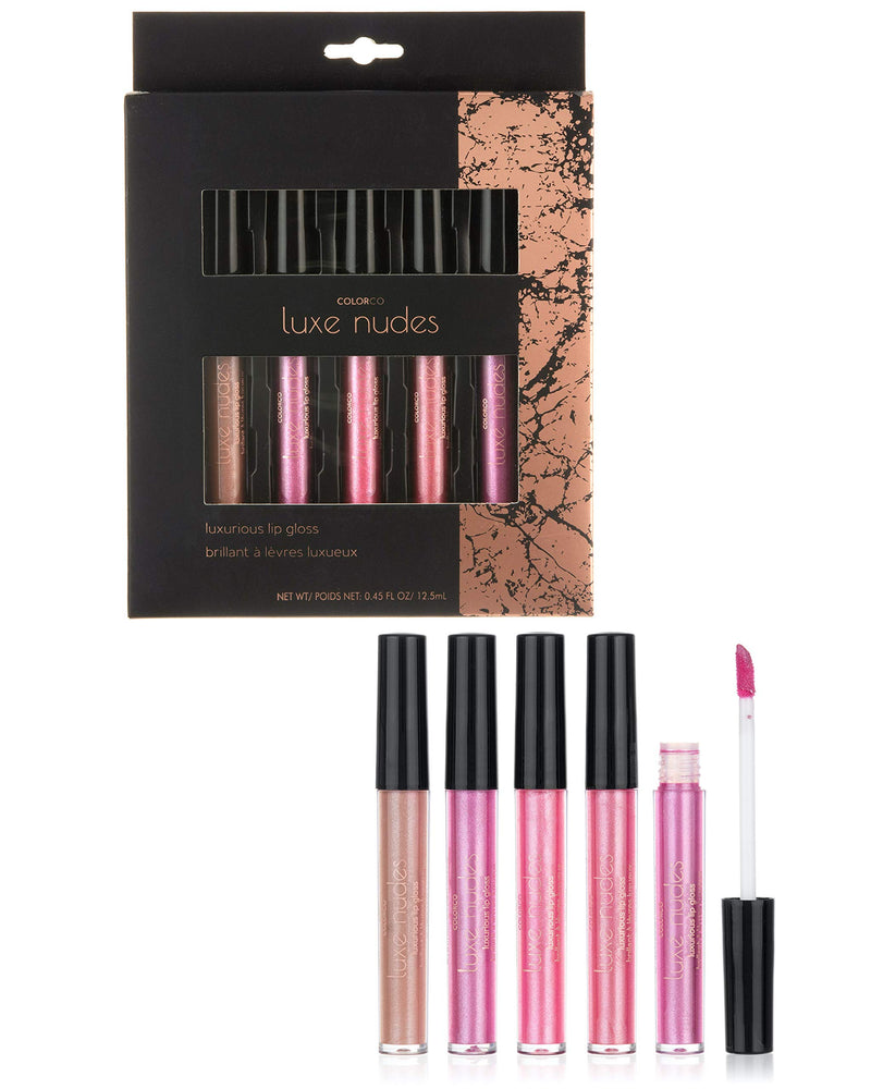 [Australia] - Expressions by Almar - ColorCo LUXE NUDES Luxurious Lip Gloss Collection - Set of 5 Lip Glosses Metallic Finish 