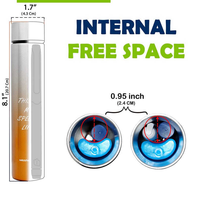 [Australia] - 4allfamily 1 Pen Opened Insulin Travel Case Cooler Pocket Size Medical Bag Daily Use Medicine Travel Cooler TSA Approved Case for Insulin Pen Diabetic Supplies Insulated Travel Medicine kit Gold Orange 