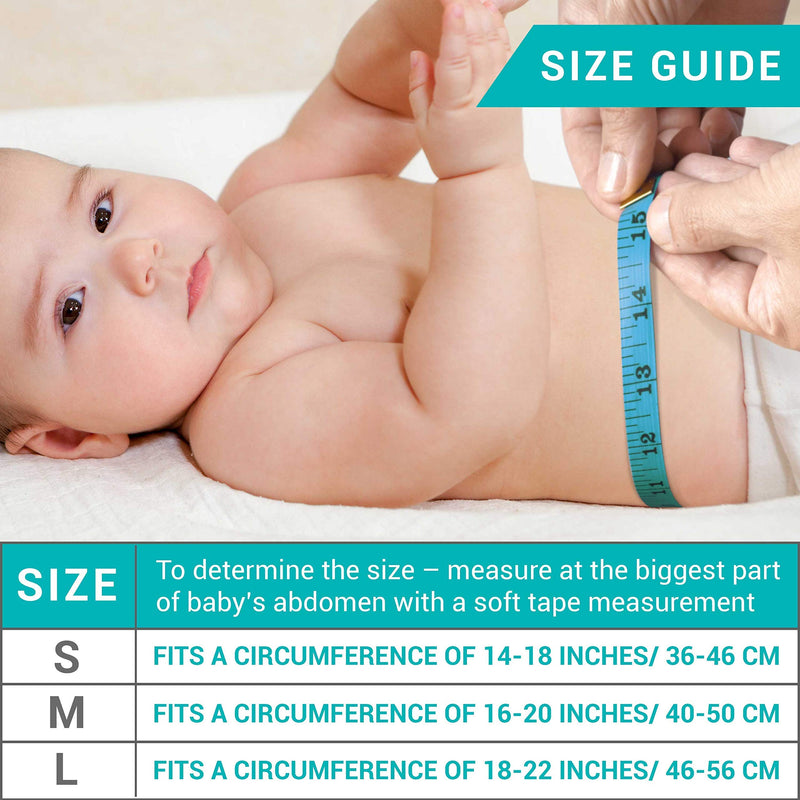[Australia] - Everyday Medical Umbilical Hernia Belt for Babies, Tummy Wrap, Naval Button Binder, Newborns, Infant Abdominal Truss Support, Abdominal Belly Band with Compression Pad- Small/Medium 