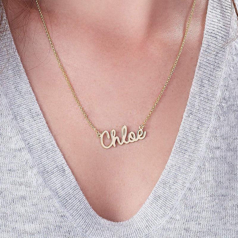 [Australia] - MyNameNecklace Personalized Cursive Name Pendant Necklace-Nameplate Christmas Jewelry Gift Emily-18K Gold Plated 