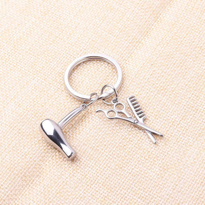 [Australia] - RUNXINTD Hairstylist Gift Hair Dryer Necklace Gift for Him or for Cosmetology Graduate Gift KeyChain-Hairstylist+HairDryer 