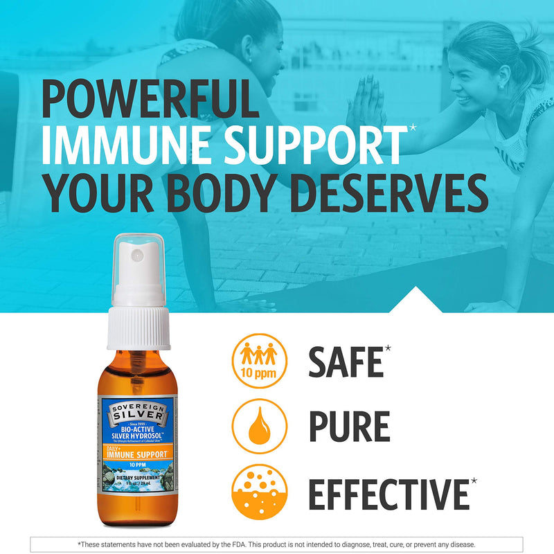 [Australia] - Sovereign Silver Bio-Active Silver Hydrosol for Immune Support - 10 ppm, 2oz (59mL) - Fine Mist Spray 