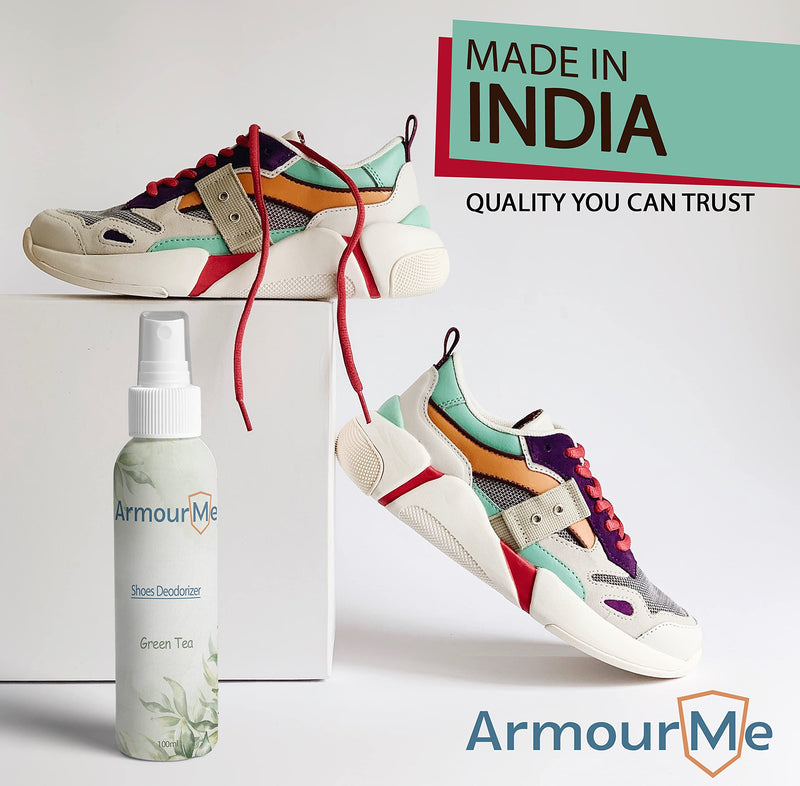 [Australia] - ArmourMe Shoe Spray | Green Tea | Shoe Deodorizer | Shoe Spray Smell Eliminator for Shoes and Sandal | Men & Women Extra Strength Shoe Odor Eliminator | Socks Deodorize. 