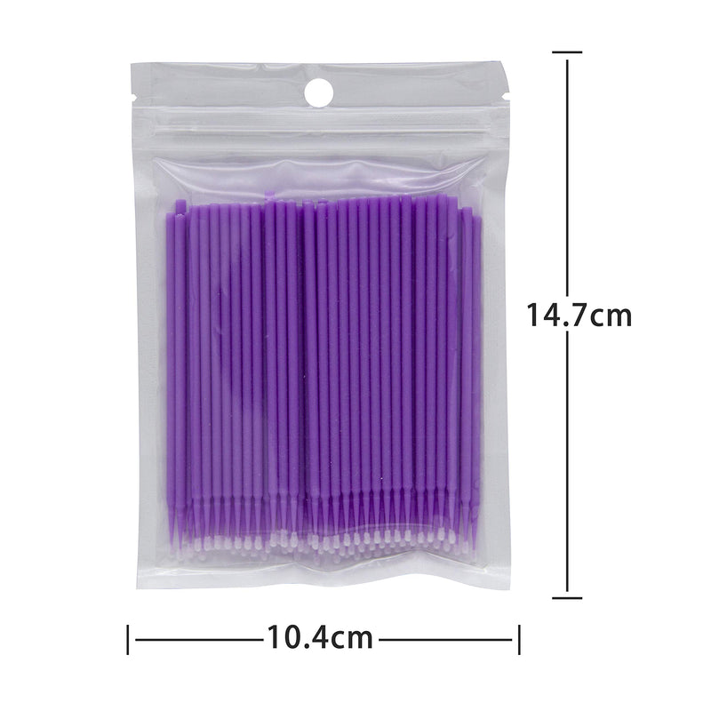 [Australia] - EBIVEN 500 Pcs Colorful Micro Applicator Brush Eyelash Brushes Disposable Swab Sticks for Make up and Clean and Personal Care (Blue/Green/Purple/Yellow/Pink) Blue/Green/Purple/Yellow/Pink 