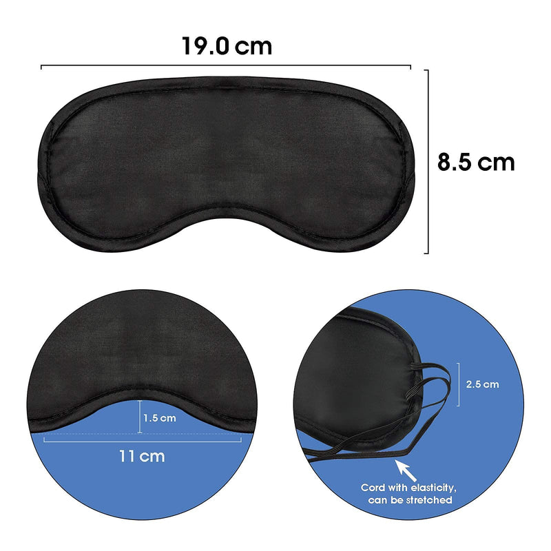 [Australia] - ITME 6 Pack Sleep Eye Mask Shade Cover, Sleeping Blindfold for Men & Women, Suitable for Lunch Break/Travel/on The Plane/Hotel/Camping Usage ( Black ) 06-pack 