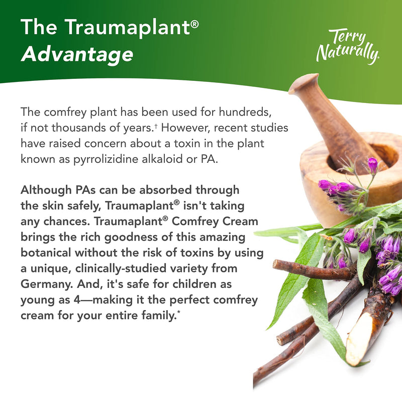 [Australia] - Terry Naturally Traumaplant Comfrey Cream (2 Pack) - 3.53 oz (100 g) - Non-Staining Topical Botanical, Free of Toxic Pyrrolizidine Alkaloids (PAs) & Parabens - for External Use Only 3.53 Ounce (Pack of 2) 