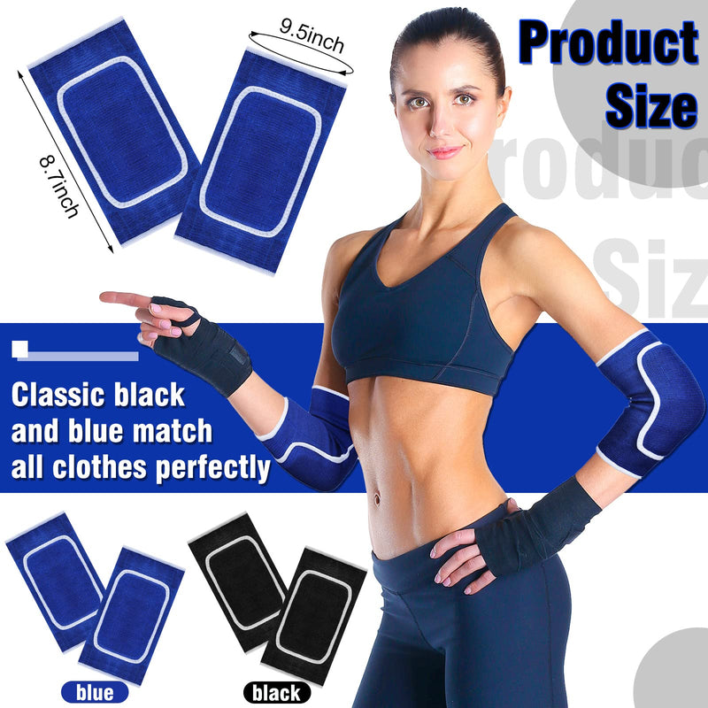 [Australia] - 2 Pair Elbow Pads Breathable Protective Support Gel Pad Elbow Brace Volleyball Elbow Pads Basketball Elbow Wraps Elbow Pads for Biking, Volleyball, Basketball, Football, Skating, Dancing 