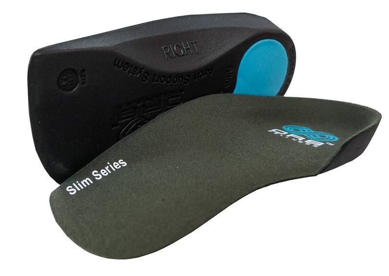 [Australia] - Plantar Fasciitis Insoles. ¾ Length Slim Fit Shoe Inserts. Orthotic Foot Supports. Flat Feet. Arch Support Large 9-10.5 