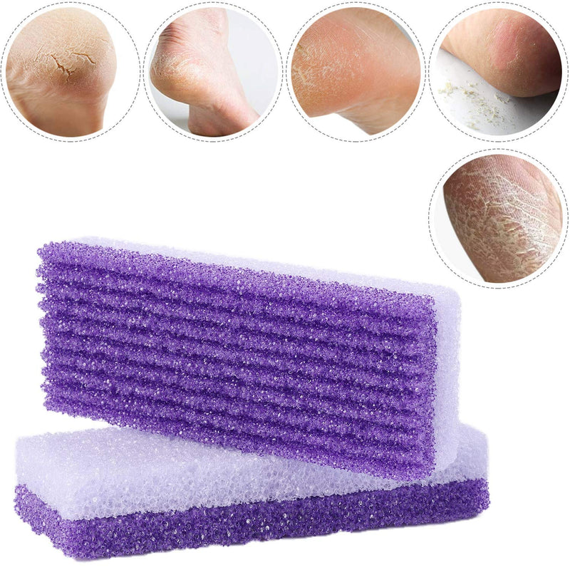 [Australia] - 8 Pack Foot Pumice Stone for Feet Heel Hard Skin Callus Remover Scrubber (Purple) 