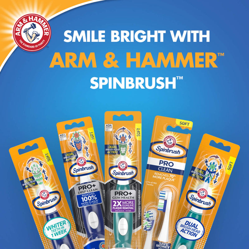 [Australia] - Arm & Hammer Spinbrush PRO+ Gum Health Powered Toothbrush, Pack of 1 - Packaging May Vary 