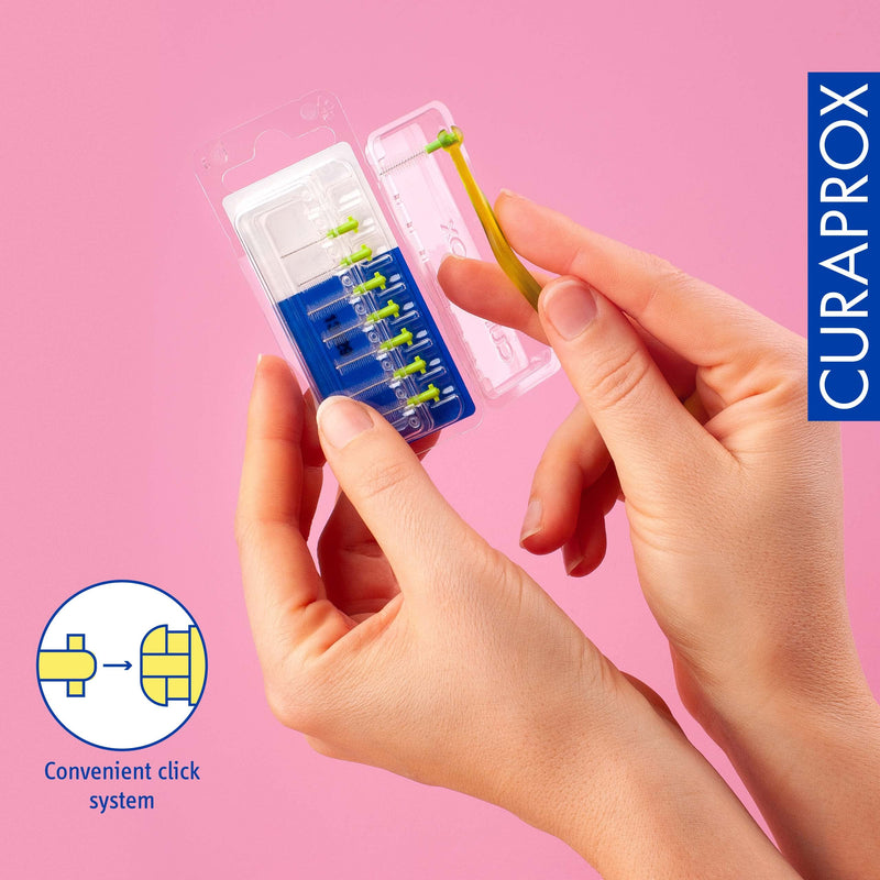 [Australia] - Curaprox CPS 011 Prime Refill Interdental Brushes, Lime Green, 8 Count - 8 x 1.1mm - 5mm Internal Toothbrushes. 