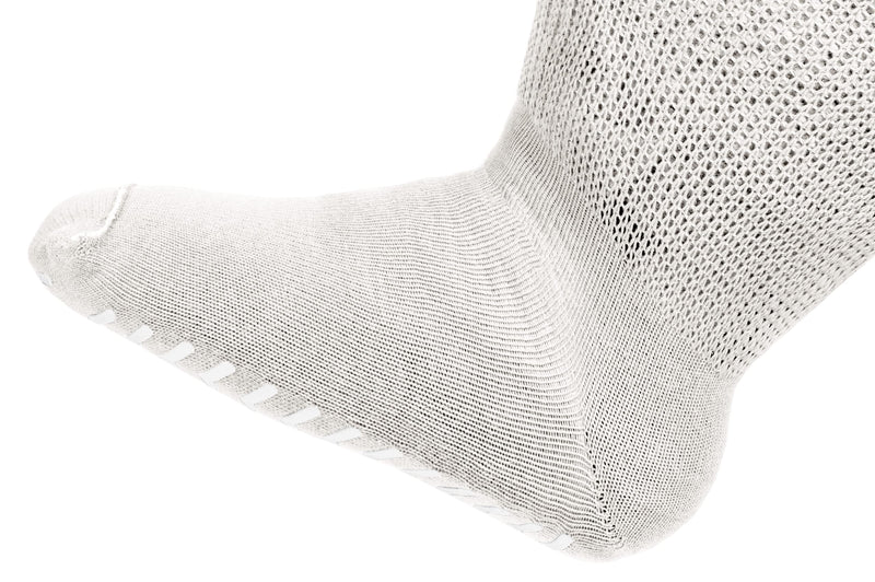 [Australia] - Extra Wide Socks for Swollen Feet, 3 Pairs Wide Bariatric Socks, Non Slip Cast Sock, Diabetic Edema Hospital Lymphedema Socks White 