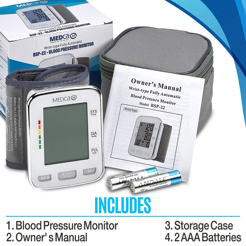 [Australia] - Blood Pressure Cuff Wrist - (Pack of 2) Blood Pressure Monitor and Portable Fully Automatic BP Machine Band with Large Backlit LCD Display for Fast Accurate Reading 