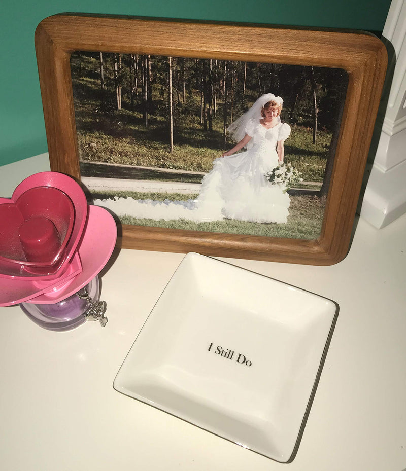 [Australia] - I Still Do Perfect Anniversary Gift for Wife or Husband – Ceramic Jewelry Dish or Ring Holder – Elegant Trinket Tray by Simply Charmed 