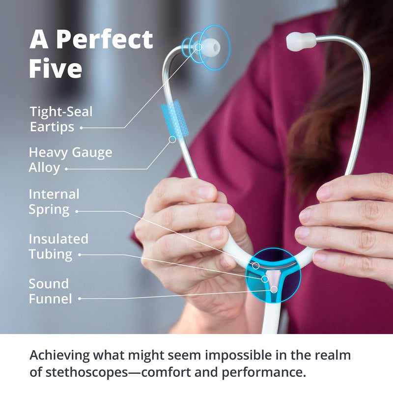[Australia] - Greater Goods Premium Dual-Head Stethoscope - Affordable, Clinical Grade Option for Doctors, Nurses, Students, or in The First Aid Kit for Home (White) White 