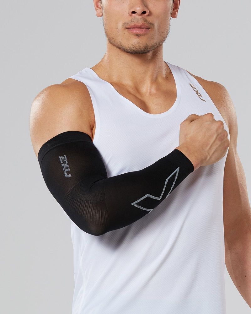 [Australia] - 2XU Compression Flex Arm Sleeve Small Black/Grey 