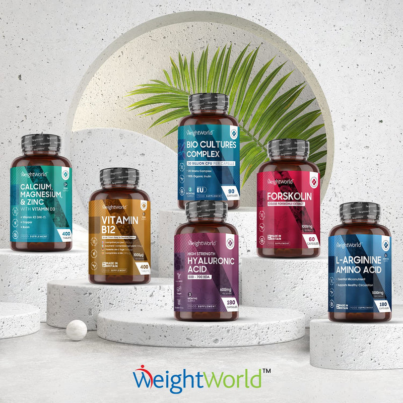 [Australia] - Hyaluronic Acid Supplement 600mg (500-700 KDA) - 180 Vegan Triple Strength Hyaluronic Acid Capsules - 3 Month Supply - Natural Skin, Hair & Joint Supplement for Women & Men - Superior Absorption 