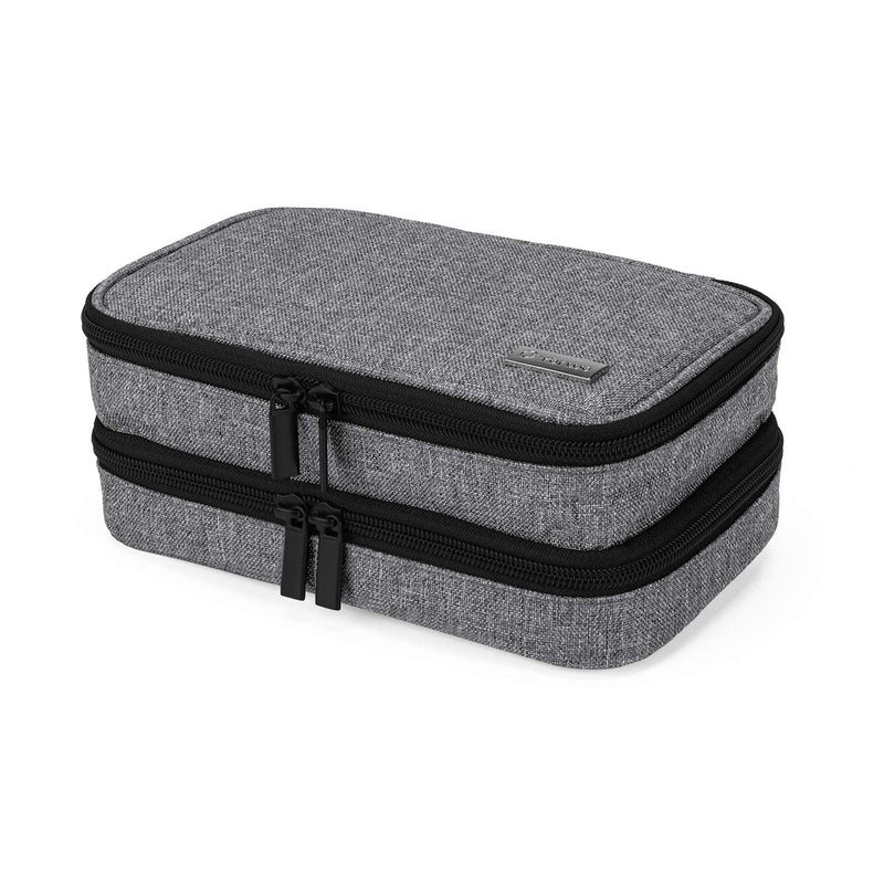 [Australia] - Yarwo Insulin Cooler Travel Case with 4 Ice Packs, Double Layer Diabetic Supplies Organizer for Insulin Pens, Blood Glucose Monitors or Other Diabetes Care Accessories, Gray 