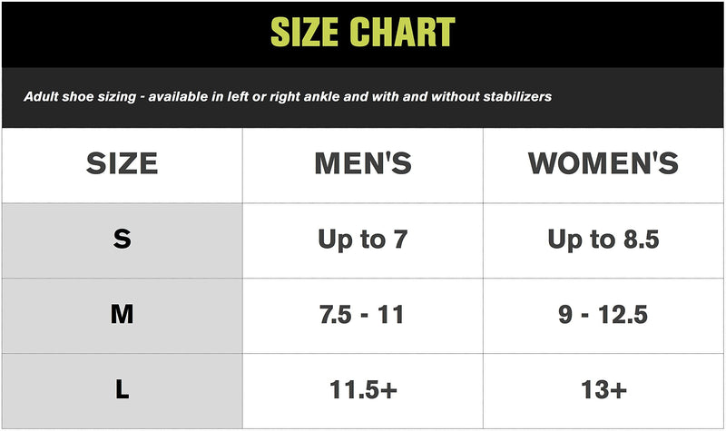 [Australia] - Aircast AirHeel Ankle Support Brace (with and Without Stabilizers) With Stabilizers Medium (Women's 9 - 12.5 / Men's 7.5 - 11) 