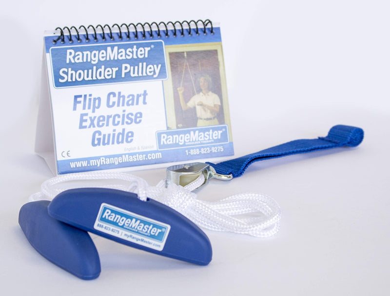 [Australia] - RangeMaster Molded Rubber Handle Shoulder Pulley │ Physical Therapy Tool │ Aids in Recovery and Rehabilitation │ Increases Mobility │ Web Strap Door Attachment 