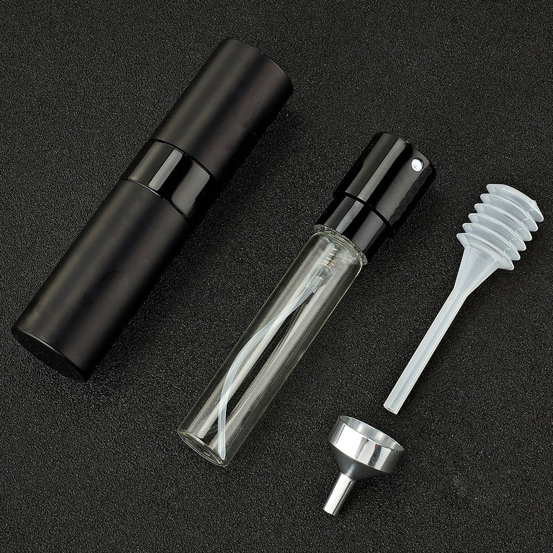 [Australia] - Lisapack 8ML Atomizer Perfume Spray Bottle for Travel, Empty Refillable Cologne Dispenser, Portable Sprayer for Men and Women (Matte Black) Matte Black 