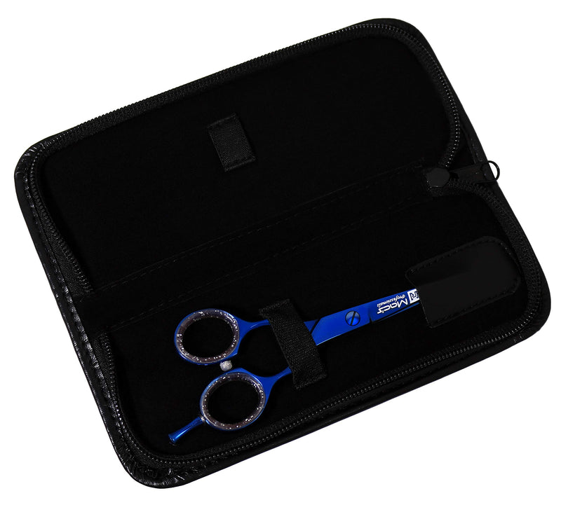 [Australia] - BARBER Hair Cutting Razors Edge Hair Cutting Shears/Scissors Professional - 5.5" Blue Titanium - New Style - For Styling Cut - Macs-2038 