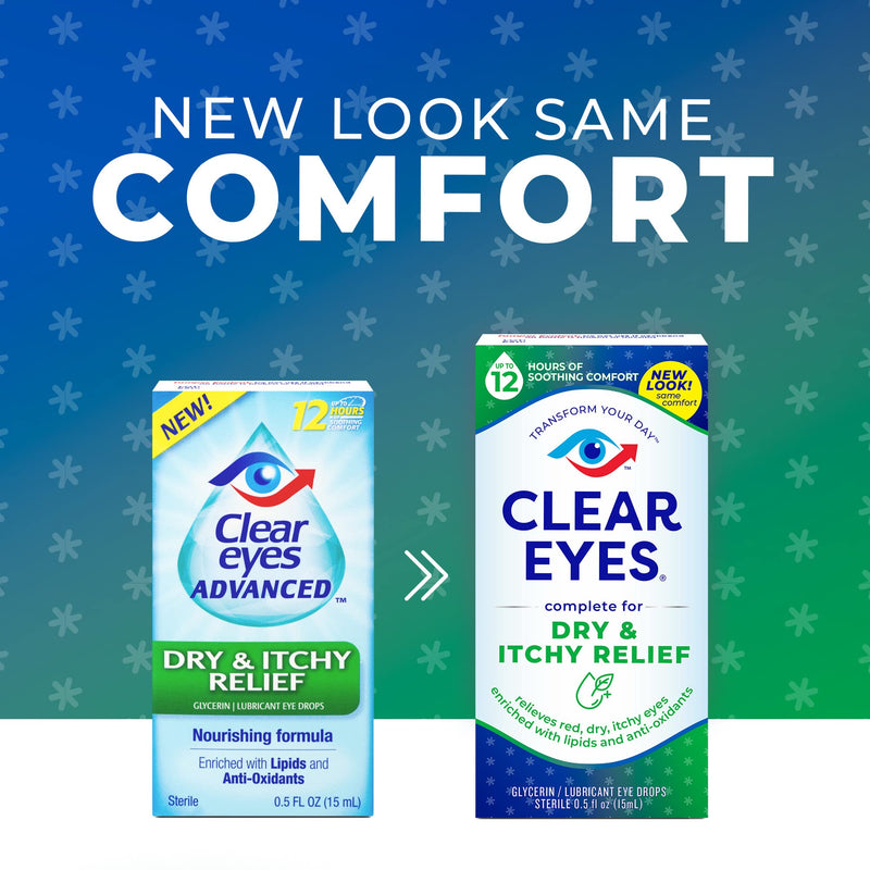 [Australia] - Clear Eyes Dry & Itchy Eye Relief Eye Drops, 0.5 Fl Oz 0.5 Fl Oz (Pack of 1) 