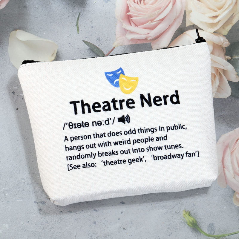 [Australia] - MYSOMY Theatre Gifts Theatre Nerd Makeup Bag Drama Gifts Broadway Musical Gifts Theatre Lover Gifts Theatre Geek Gifts (Theatre Nerd) 