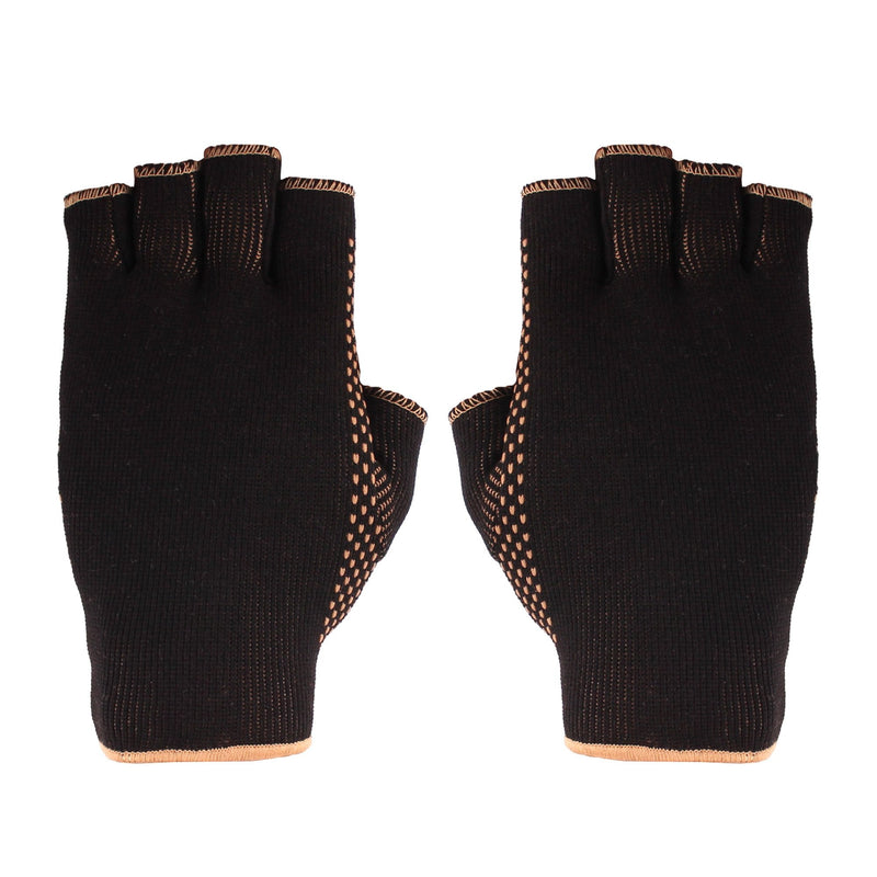[Australia] - Copper D 1 Pair Black Copper Rayon from Bamboo Copper Compression Gloves for Relief from Injuries, Arthritis, and more or Comfort Support for Every Day Uses, Large Xlarge 1 Right, 1 Left 