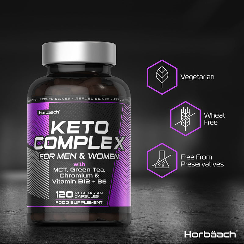 [Australia] - Keto Complex | 120 Capsules | with MCT Oil, Green Tea, Vitamins & Minerals | Max Strength | Advanced Keto Diet Pills for Men & Women | Vegetarian | No Artificial Preservatives 