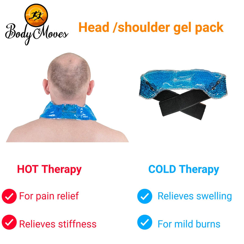 [Australia] - BodyMoves Philadelphia Soft Foam Cervical Collar Plus hot and Cold ice Pack -Neck Traction Device 3 1/4 Inch Immobilizer Collar Support Adjustable Neck and Head Braces (Medium) Medium (Pack of 1) 