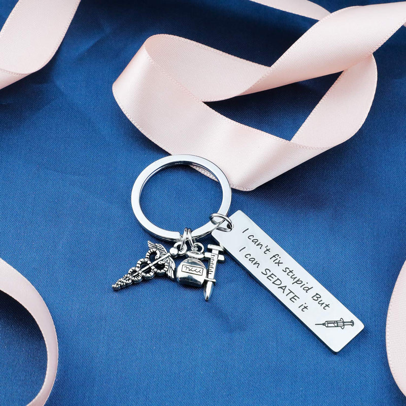 [Australia] - EIGSO Nurse Gifts She Believed She Could Nurse Keychain LVN LPN RN Stethoscope Charm Jewelry Inspirational Gift for Nurse sedate KR 