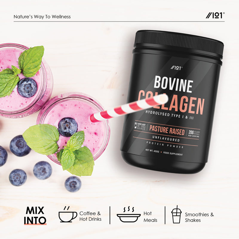 [Australia] - Grass Fed Collagen Protein Powder - Type I & III Pasture Raised Bovine Hydrolysed Collagen Peptides - Halal, Kosher, Unflavoured, 400g 400 g (Pack of 1) 