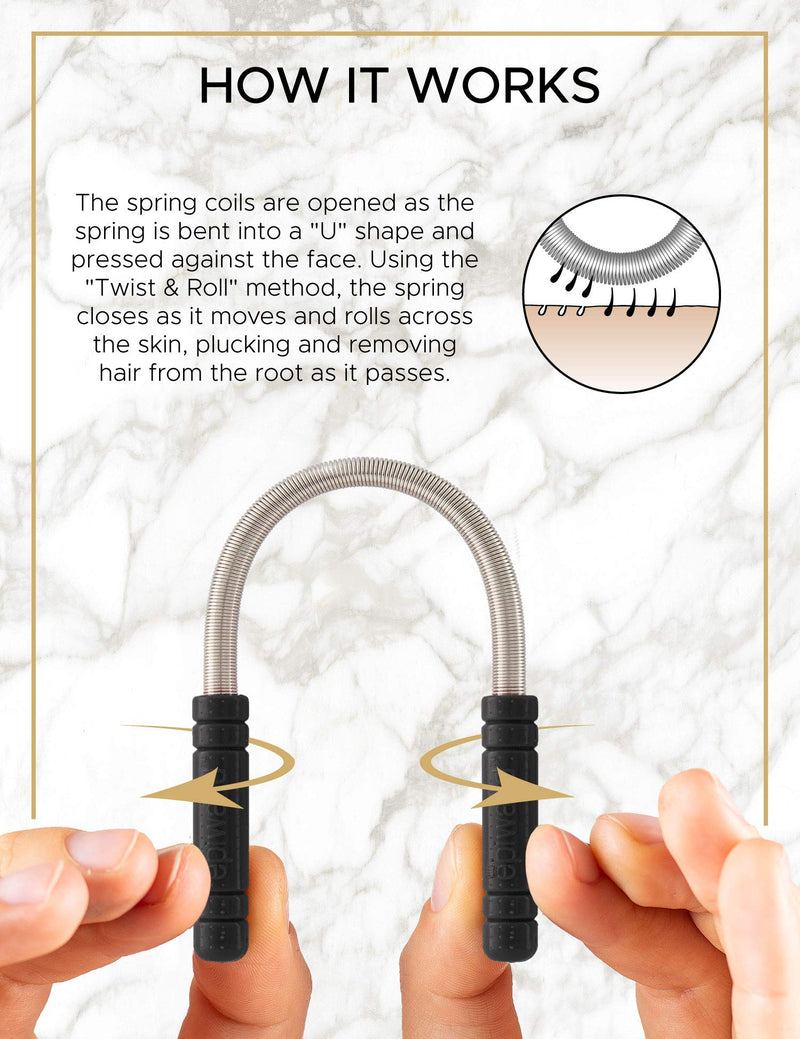 [Australia] - Epiwand Facial Hair Remover Spring Threading Tool - Our Women’s Facial Epilator Coil Removes Peach Fuzz, Chin, Cheek, Neck, Mustache and Upper Lip Hair Quickly - Includes Instructions and Gift Box 