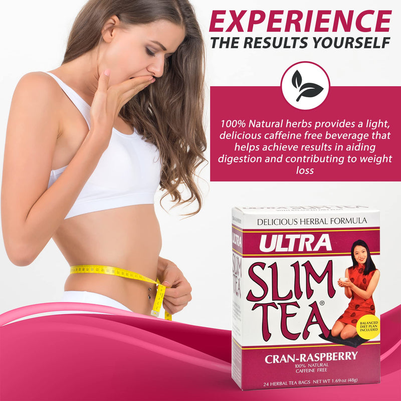 [Australia] - Ultra Slim Tea, Cran-Raspberry, Tea Bags, 24 Count Box 24 Count (Pack of 1) 