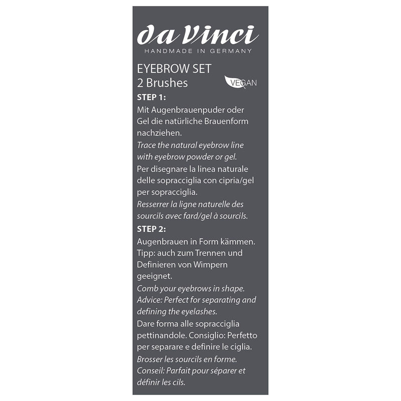 [Australia] - da Vinci Cosmetics Series 4805 Classic Eyebrow & Eyelash Brush Set/Synthetic Fibers, 0.5 Pound Eyebrow 2 Brush Set 